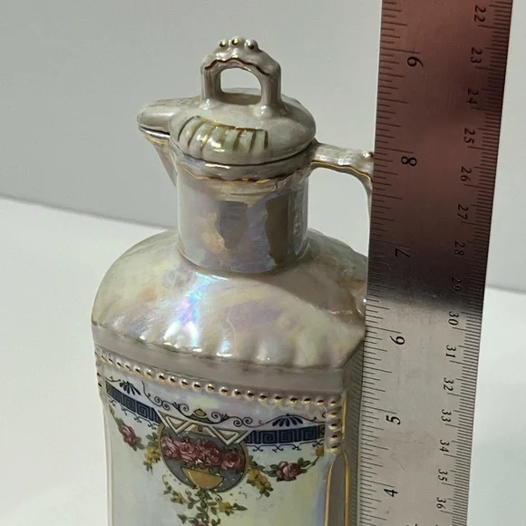 Lustreware 1950s Iridescent German Lusterware Porcelain Vinegar Decanter 2895 - Picture 14 of 14